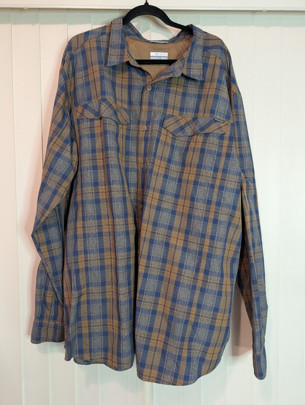 Columbia Omni Shade Long Sleeve Button Down Plaid Shirt